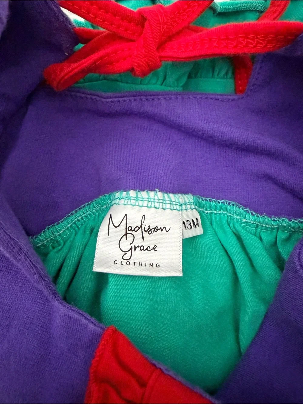 Madison Purple, Teal & Red Ruffle the little mermaid Costume Dress